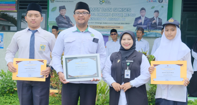 Semarak HAB ke-80 Kemenag RI, Penyerahan Penghargaan Pemilos Jadi Momen Spesial untuk MTsN 5 Kulon Progo