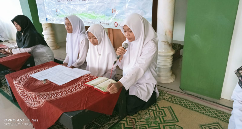 Merdunya Tilawah Al-Qur'an Mugi Hartun Rahayu, Siswi Kelas 7C MTsN 5 Kulon Progo