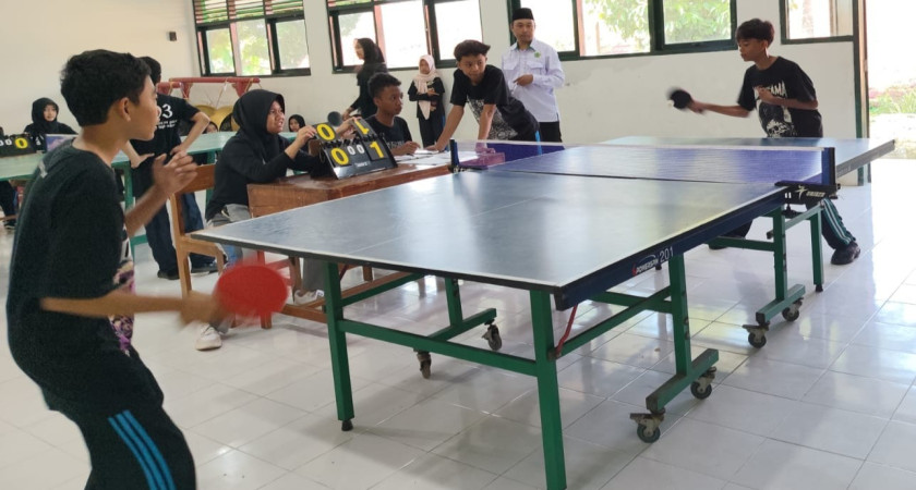 Class Meeting MTsN 5 Kulon Progo Meriahkan Akhir Tahun Pelajaran dengan Lomba Tenis Meja
