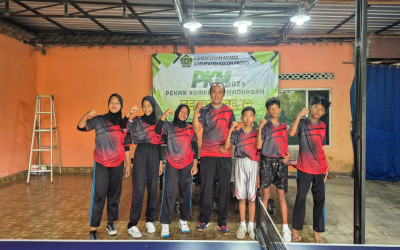 Enam Siswa MTsN 5 Kulon Progo di Cabor Tenis Meja Siap Berlaga di PKM 2025