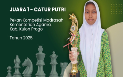 Siswi MTs Negeri 5 Kulon Progo Raih Juara 1 Catur Putri pada Pekan Kompetisi Madrasah